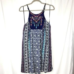 Altar'd State Spaghetti Strap Boho Floral Elephant Dress Sleeveless Size…‎